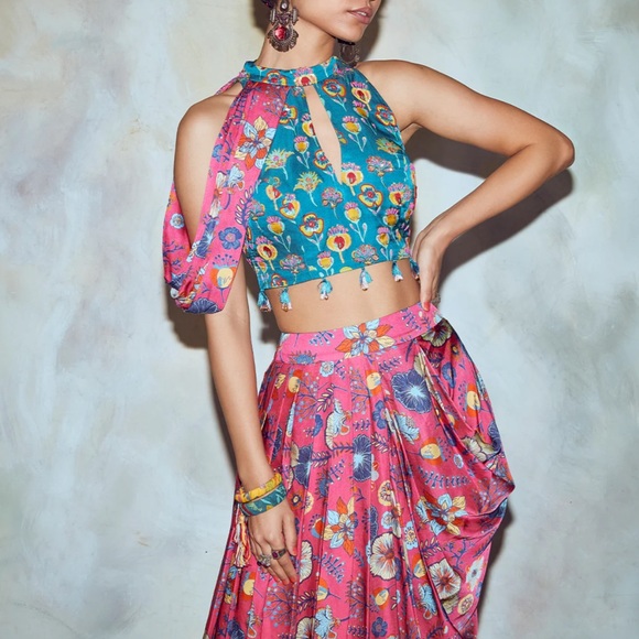 NWT Kynah Diya Rajvvir Dhoti Set with bag - Picture 3 of 11